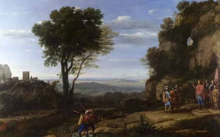 Claude Lorrain Landscape with David and the Three Heroes (mk17) Sweden oil painting art